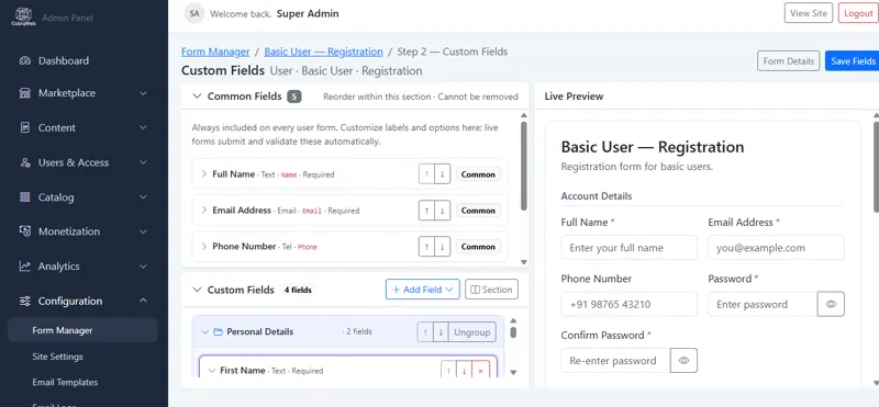 Dynamic Form Builder Module