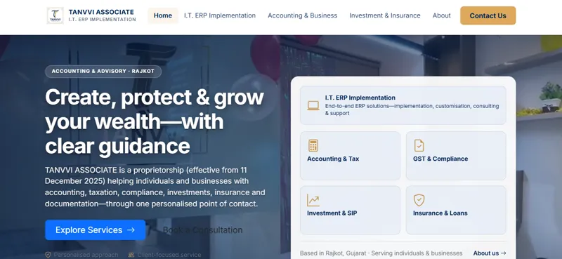 Tanvvi Associate - Real Estate Website